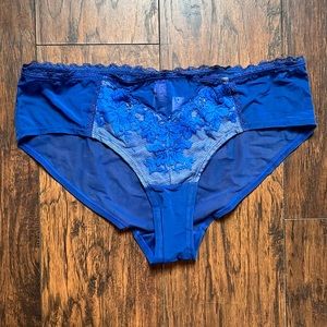 Adore Me Blue Mesh/Lace Panties